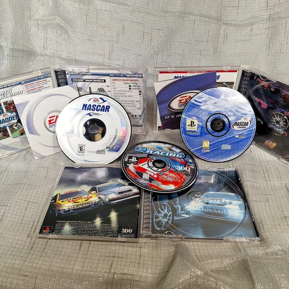 NASCAR Lot of 3 PS1 Black Label TOCA Championship Racing NASCAR 2000, 2001 Cases